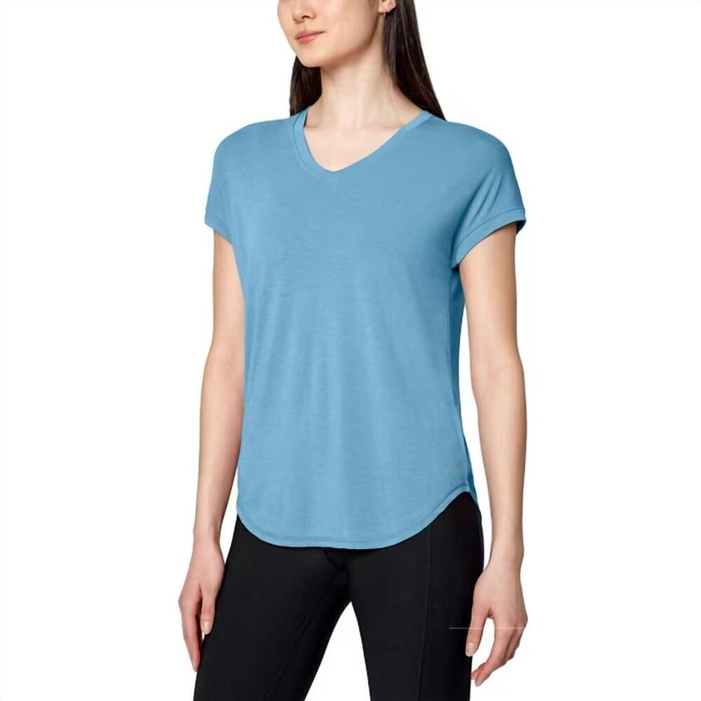 NEW MONDETTA women's short sleeve tee in dust blue